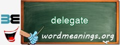 WordMeaning blackboard for delegate